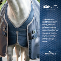 Couverture d'écurie Horseware Ionic Therapy 50g Bleu imperial / argent / marine