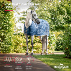 Couverture d'écurie Horseware Ionic Therapy 50g Bleu imperial / argent / marine