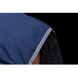 Couverture d'écurie Horseware Rhino 100g Noir / gris titane / bleu classique Couverture d'écurie Horseware Rhino 100g Noir / gris titane / bleu classique