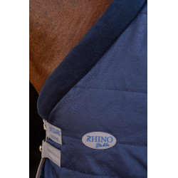Couverture d'écurie Horseware Rhino 350g VL Noir / gris titane / bleu classique Couverture d'écurie Horseware Rhino 350g VL Noir / gris titane / bleu classique