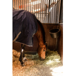 Couverture d'écurie Horseware Rhino 350g VL Noir / gris titane / bleu classique Couverture d'écurie Horseware Rhino 350g VL Noir / gris titane / bleu classique
