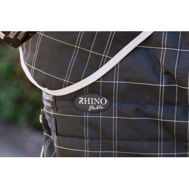 Couverture d'écurie Horseware Rhino 350g VL Noir / carreaux blanc gris Couverture d'écurie Horseware Rhino 350g VL Noir / carreaux blanc gris