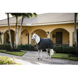Couverture d'écurie Horseware Rhino 350g VL Noir / carreaux blanc gris Couverture d'écurie Horseware Rhino 350g VL Noir / carreaux blanc gris