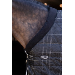 Couverture d'écurie Horseware Rhino Poney 100g Noir / carreaux blanc gris