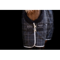 Couverture d'écurie Horseware Rhino Poney 250g VL Noir / carreaux blanc gris Couverture d'écurie Horseware Rhino Poney 250g VL Noir / carreaux blanc gris