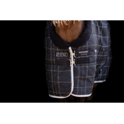 Couverture d'écurie Horseware Rhino Poney 250g VL Noir / carreaux blanc gris Couverture d'écurie Horseware Rhino Poney 250g VL Noir / carreaux blanc gris