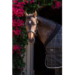 Couverture d'écurie Horseware Rhino Poney 250g VL Noir / carreaux blanc gris Couverture d'écurie Horseware Rhino Poney 250g VL Noir / carreaux blanc gris