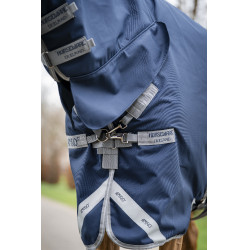Couverture Horseware Amigo 1200D Integrated Turnout 0g Marine / gris titane / argent Bleu marine