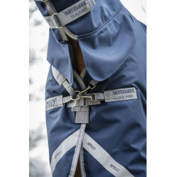 Couverture Horseware Amigo 1200D Integrated Turnout 0g Marine / gris titane / argent Bleu marine