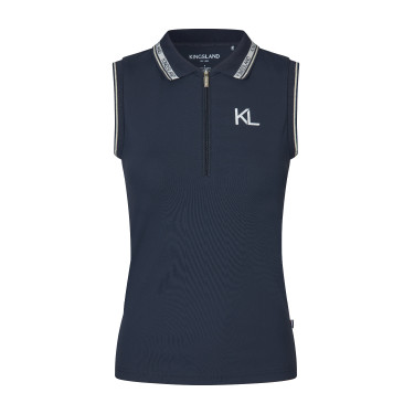 Polo sans manches Kingsland KLNaira en maille piquée femme Marine Bleu marine