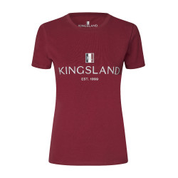 T-shirt Logo Kingsland Classic femme New burgundy Rouge
