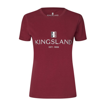 T-shirt Logo Kingsland Classic femme New burgundy Rouge