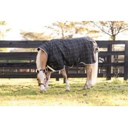 Couverture Horseware Amigo 1200D Poney Turnout 0g Noir / gris titane / argent