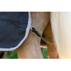 Couverture Horseware Amigo 1200D Poney Turnout 0g Noir / gris titane / argent