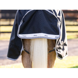 Couverture Horseware Amigo 1200D Poney Turnout 0g Noir / gris titane / argent