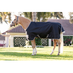 Couverture Horseware Amigo 1200D Poney Turnout 0g Noir / gris titane / argent