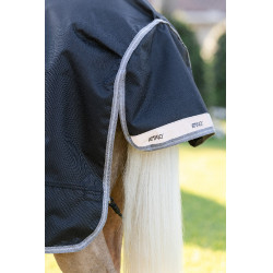 Couverture Horseware Amigo 1200D Poney Turnout 50g Noir / gris titane / argent