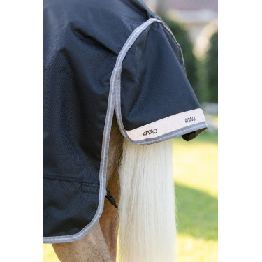 Couverture Horseware Amigo 1200D Poney Turnout 50g Noir / gris titane / argent