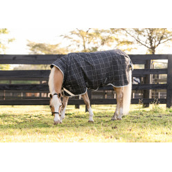 Couverture Horseware Amigo 1200D Poney Turnout 50g Noir / gris titane / argent