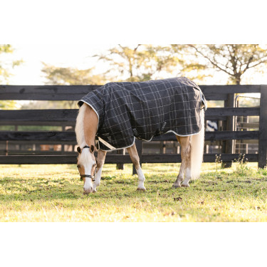Couverture Horseware Amigo 1200D Poney Turnout 50g Noir / gris titane / argent