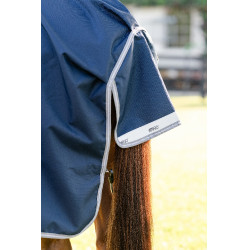 Couverture Horseware Amigo 1200D Turnout 0g Marine / gris titane / argent Bleu marine
