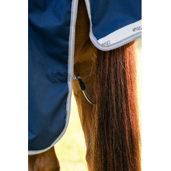 Couverture Horseware Amigo 1200D Turnout 0g Marine / gris titane / argent Bleu marine