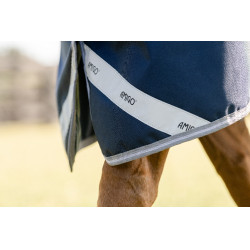 Couverture Horseware Amigo 1200D Turnout 0g Marine / gris titane / argent Bleu marine