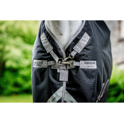 Couverture Horseware Amigo 1200D Turnout 0g Noir / gris titane / argent Couverture Horseware Amigo 1200D Turnout 0g Noir / gris titane / argent
