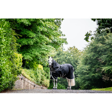 Couverture Horseware Amigo 1200D Turnout Plus 50g Noir / gris titane / argent Couverture Horseware Amigo 1200D Turnout Plus 50g Noir / gris titane / argent