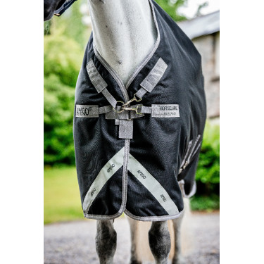 Couverture Horseware Amigo 1200D Turnout Plus 50g Noir / gris titane / argent Couverture Horseware Amigo 1200D Turnout Plus 50g Noir / gris titane / argent
