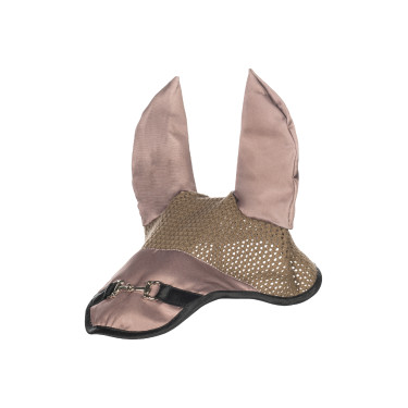 Bonnet anti-mouches HKM Golden Bit Taupe Marron