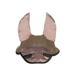 Bonnet anti-mouches HKM Golden Bit Taupe Marron