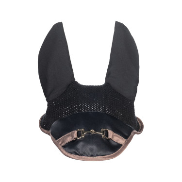 Bonnet anti-mouches HKM Golden Bit Noir Bonnet anti-mouches HKM Golden Bit Noir