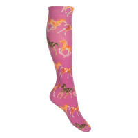 Chaussettes HKM Pony Club Rose