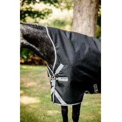 Couverture Horseware Amigo 1200D Wug Turnout 150g Noir / gris titane / argent