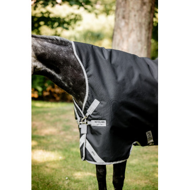 Couverture Horseware Amigo 1200D Wug Turnout 150g Noir / gris titane / argent