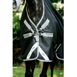 Couverture Horseware Amigo 1200D Wug Turnout 150g Noir / gris titane / argent