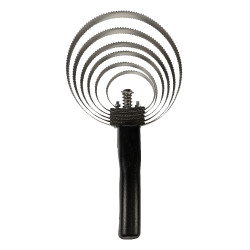 Etrille métallique HKM 6 anneaux Noir