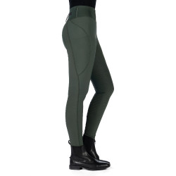 Legging HKM Jil taille haute fond 1/1 en silicone Vert olive