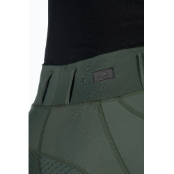 Legging HKM Jil taille haute fond 1/1 en silicone Vert olive