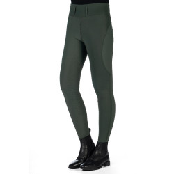Legging HKM Jil taille haute fond 1/1 en silicone Vert olive