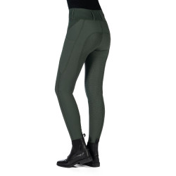 Legging HKM Jil taille haute fond 1/1 en silicone Vert olive