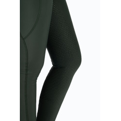 Legging HKM Jil taille haute fond 1/1 en silicone Vert olive