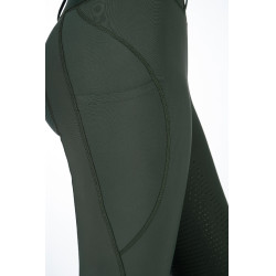 Legging HKM Jil taille haute fond 1/1 en silicone Vert olive