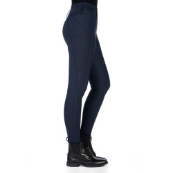 Legging HKM Jil taille haute fond 1/1 en silicone Bleu foncé