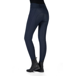 Legging HKM Jil taille haute fond 1/1 en silicone Bleu foncé
