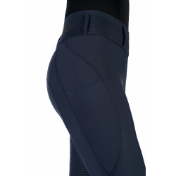 Legging HKM Jil taille haute fond 1/1 en silicone Bleu foncé