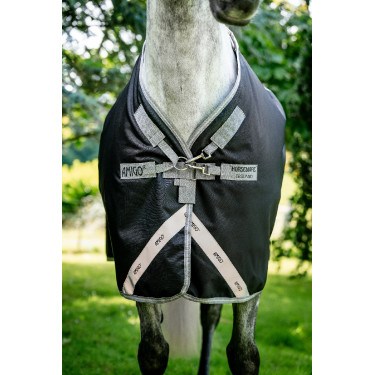 Couverture Horseware Amigo 1200D XL Turnout 50g Noir / gris titane / argent