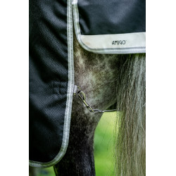 Couverture Horseware Amigo 1200D XL Turnout 50g Noir / gris titane / argent