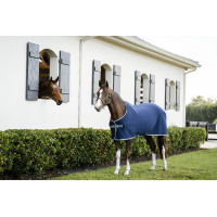 Couverture Horseware Amigo Jersey Poney Cooler Marine / argent Bleu